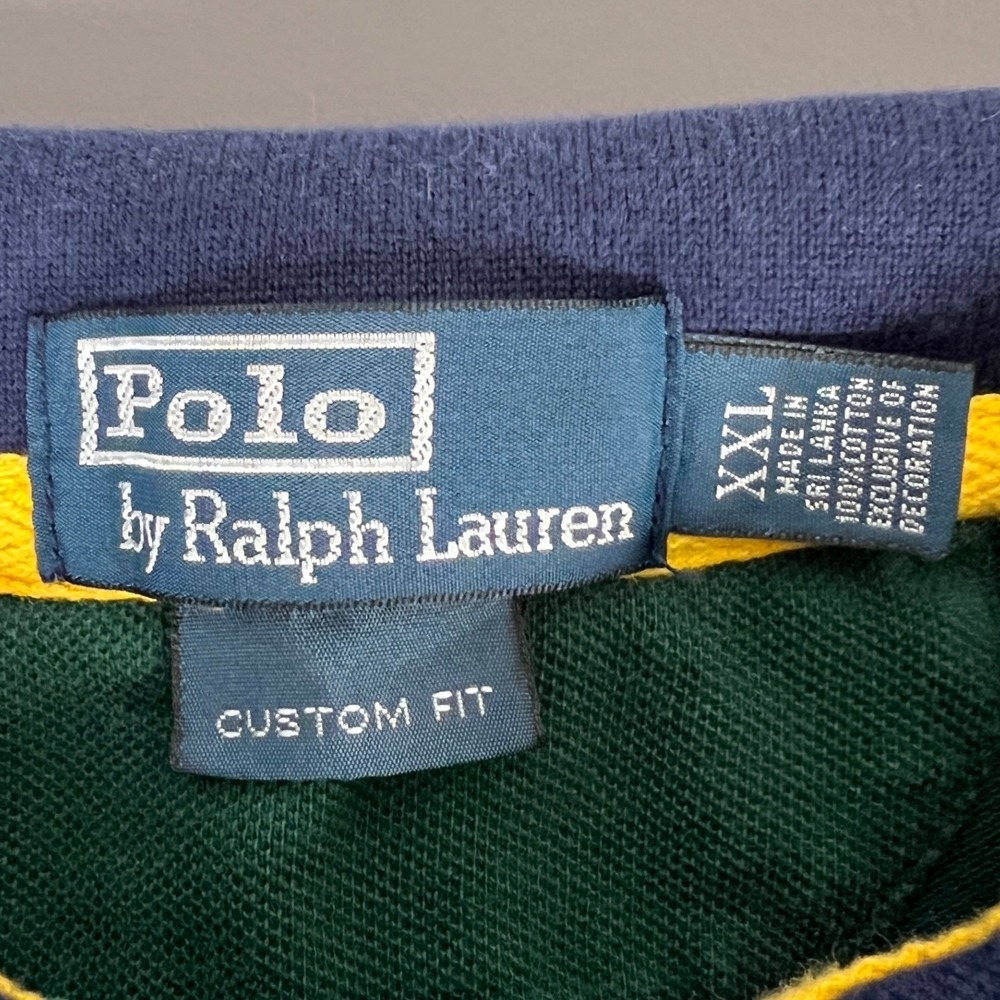 Polo Ralph Lauren Big Pony Polo Shirt Mens XXL Green Custom Fit Short Sleeve Y2K - Picture 4 of 8